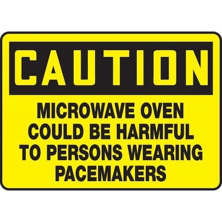 OSHA CAUTION Safety Sign MICROWAVE MRAD610VP